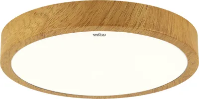 Zdjęcie produktu dla Plafon LED okrągły ATUT dąb-biały 18W Neutralna biel 1260lm tworzywo sztuczne wym:4x28x28cm IP44 Struhm