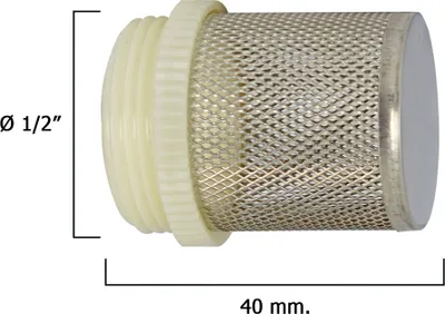 Immagine prodotto di Filtro in acciaio inox per valvola di ritegno da 1/2"