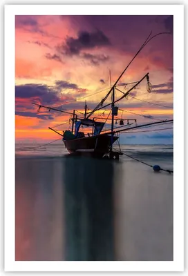 Produktbild von Poster - Poster ohne Rahmen - Asien Boot Kutter - 61x91,5 cm - Wand Bild - Wanddeko - Wandbilder - Kunstposter - Wandposter - Bilder - Kunstdruck - Wanddekoration - Wandbild - P2XPA61x91-4144