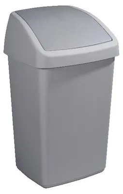 Image de Sunware Poubelle Delta 50L gris - couvercle basculant plastique Poubelle
