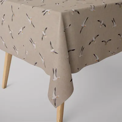 Produktbild von SCHÖNER LEBEN. Tischdecke Möwen natur verschiedene Größen Größe 110x110cm