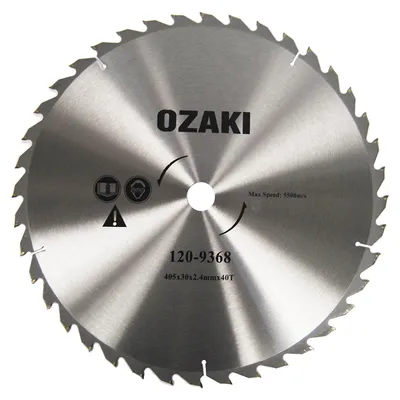 Cirkelzaagblatt 40 Zähne, Hartmetall, 405 x 30 x 2,4 mm, schwarz