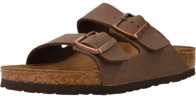 Productafbeelding van Birkenstock Arizona heren slippers in bruin – met een brede pasvorm