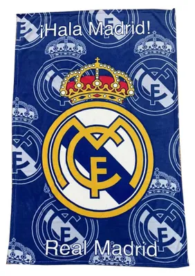 Zdjęcie produktu dla REAL MADRYT Koc 100 x 150 cm Coralowy Narzuta Okrycie Laliga Licencja