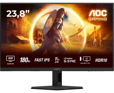 Obrázok produktu pre AOC G4 Q24G4RE, 60,5 cm (23.8"), 2560 x 1440 px, Quad HD, LED, 1 ms, Čierna, Červená
