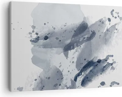Produktbild von Bild auf Leinwand - Leinwandbild - Einteilig - Abstraktion Blau Minimalismus - 70x50cm - Wand Bild - Wanddeko - Wandbilder - Leinwanddruck - Bilder - Wanddekoration - Leinwand bilder - AA70x50-4941