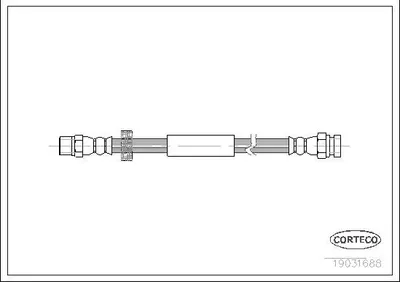 Produktbild von CORTECO 19031688 Bremsschlauch Hinten für FORD GALAXY (WGR)