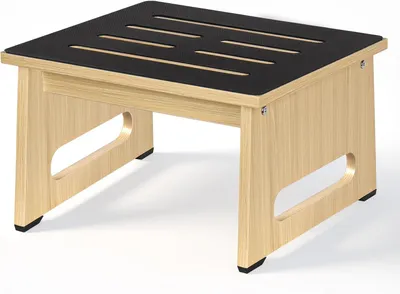 Productafbeelding van Houten loopplank 22 cm, voor badkamer, antislip, 40x32 cm