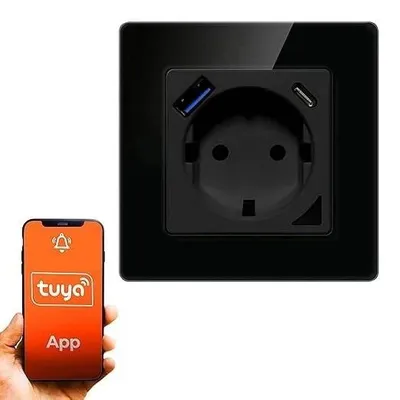 Produktbild von Extralink WLAN Steckdose 230V USB-A USB-C Kindersicherung