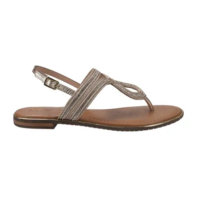 Image de Sandales GEOX SOZY PLUS, cuir lisse, dorées, pour femme