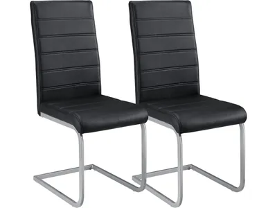 Produktbild von Jedálenská stolička 51312, 2 ks, moderná jedálenská stolička s kovovým rámom a umelou kožou, 41 x 52 x 101 cm