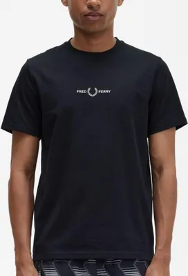 Image de Fred Perry T-shirt brodé Couleur Noir