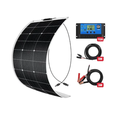 Obrázek produktu pro DOKIO Flexibilní solární panel, 100W/200W možnosti, vodotěsné provedení, 100W sada
