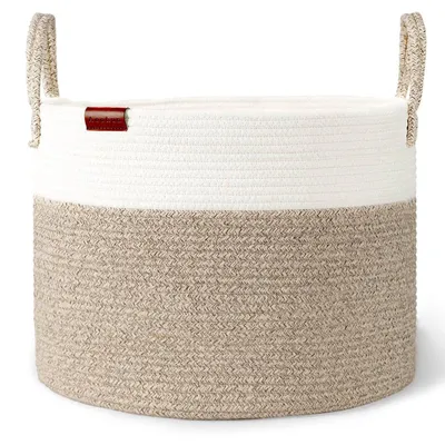 Image de Panier de rangement en coton pour les jouets et plus