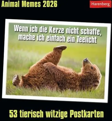 Image de Animal Memes Calendrier de cartes postales 2026 - 53 cartes postales amusantes sur le thème des animaux