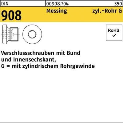 Produktbild von Reyher  Verschlußschrauben DIN 908 Messing G 3/4 A Ms (25 Stück)