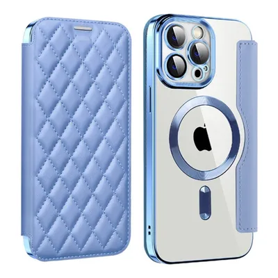 Produktbild von Für Apple iPhone 15 Pro Max 360 Grad Full Body Magsafe RFID Anti Datenklau Kunst Leder Hülle Tasche Smart Cover