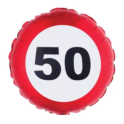 Produktbild von ABC18 Folienballon "Verkehrsschild #50" | Ø 43 cm