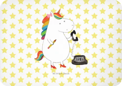 Produktbild von Mr. & Mrs. Panda magnet Einhorn Sekretärin - Weiß - Geschenk, haftmagnet, whiteboardmagnet, küchenmagnet, Büro, Einhörner, Unicorn, Kühlschrankmagnet, Steuerkanzlei