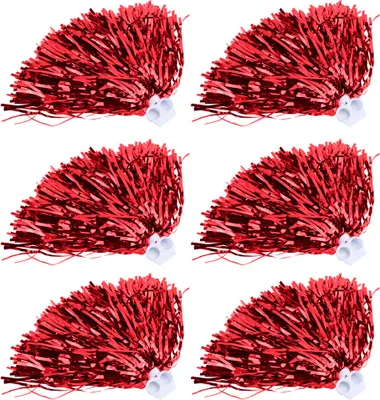 Produktbild von Cheerleading Pompons Cheer Party Kostüm Sport Accessoire (rot)