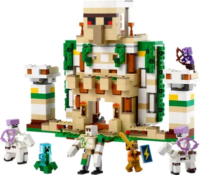 Immagine prodotto di LEGO Minecraft La Fortezza Del Golem Di Ferro 21250, Castello Giocattolo Costruibile Con 7 Personaggi
