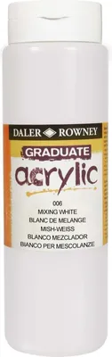 Obrázek produktu pro Daler Rowney Graduate Akrylová barva Mixing White 500 ml 1 ks