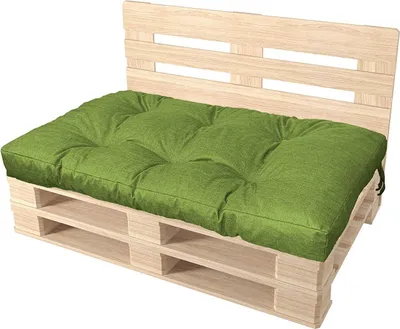 Produktbild von Pillows24 - Palettenkissen wasser- und UV-beständig - Sitzkissen | Polster für Europaletten 120x80 - Palettenmöbel - Outdoor/Indoor, Grün