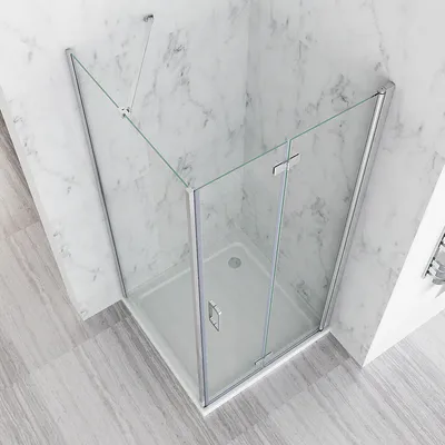 Produktbild von MIQU Duschkabine 90x70x197 cm Duschabtrennung Dusche 90cm Falttür Duschwand 70cm Seitenwand Nano Glas