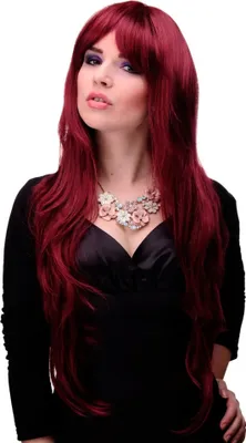 Produktbild von WIG ME UP Lange natürliche Damen Perücke Rot Granatrot 6311-39