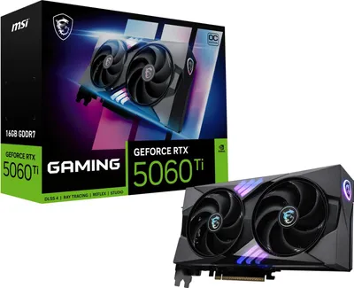 Produktbild von MSI GEFORCE 5060 TI 16GB SHADOW 2X OC PLUS BULK, GeForce RTX 5060 Ti, 16 GB, GDDR7, 128 Bit, 7680 x 4320 Pixel, PCI Express x16 5.0