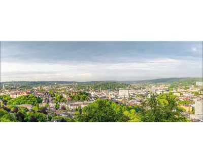 Produktbild von Glasbild Wuppertal Skyline I 125x50 cm