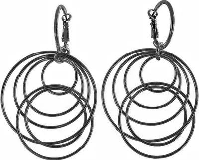 Produktbild von Steuer Modeschmuck Ohrhänger Metall 8,0cm schwarz ohne 445030009