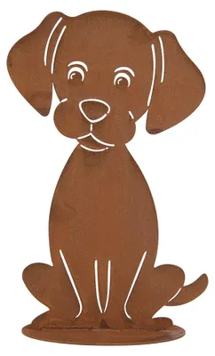 Productafbeelding van Clayre & Eef Tuindecoratie, hond, bruin, metaal