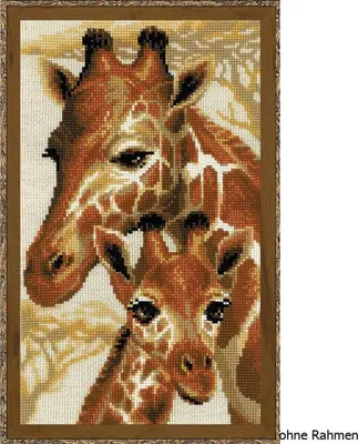 Produktbild von Riolis Stickbild-Set Kreuzstich "Giraffen", Zählmuster