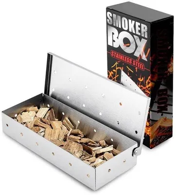 Produktbild von Raucherbox, Rauchofengrill aus Edelstahl für Gas, Elektro- und Kohlegrills, zum Räuchern von Fleisch auf dem Grill und für einen köstlichen Geschmack