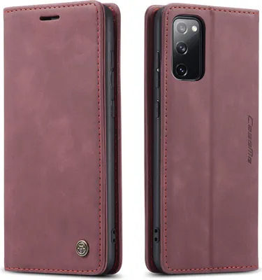 Obrázek produktu pro Samsung Galaxy S20 FE Pouzdro, RetroPolyuretanKožené Pouzdro s Funkcí Stojánku pro Samsung Galaxy S20 FE 5G červené