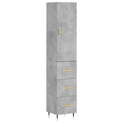 Produktbild von Highboard Betongrau 34,5x34x180 cm Holzwerkstoff