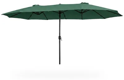 Zdjęcie produktu dla Podwójny parasol ogrodowy TILIA w kolorze ciemnozielonym 460x270x245 cm