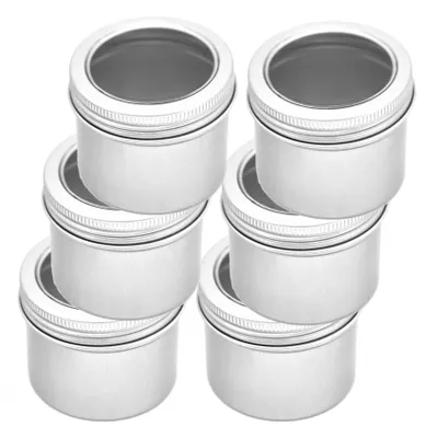 6 Aluminium-Dose rund mit Schraubdeckel leer Metalldosen Behälter Schachtel 100ml