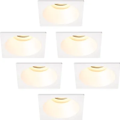 Produktbild von Ledvion 6er Set LED Einbaustrahler Rund Weiss GU10 Fassung 3W Warmweiss