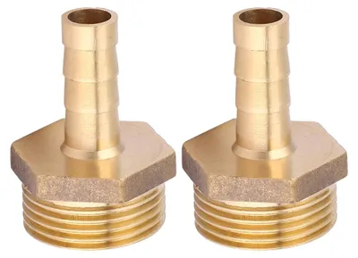 Produktbild von 2 Stück G3/4 Außengewinde Widerhakenverbinder Messing Rohrverschraubung für Gasflüssigkeit 10 mm