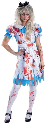 Productafbeelding van Zombie Alice in Wonderland dameskostuum, maat XS