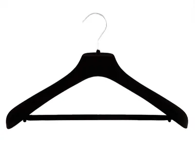 Produktbild von Samt Kleiderbügel für Anzüge, 42 cm, schwarz, NEU, 10 Stück