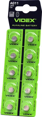 Obrázok produktu pre Alkalické batérie VIDEX AG11/LR721 v blistroch 10 kusov.
