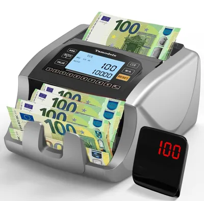 Zdjęcie produktu dla Licznik banknotów - Podwójna kontrola autentyczności - Sortowane banknoty - Wszystkie waluty - Szybkie liczenie