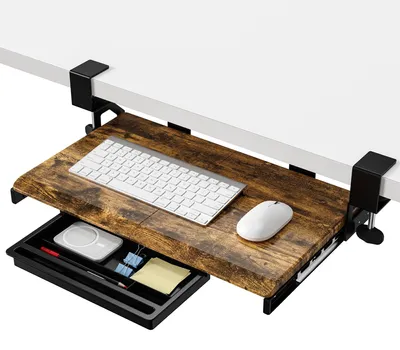 Produktbild von Elzusha – Untertisch-Tastaturhalterung mit ausziehbarer Mauspade