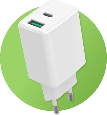 Immagine prodotto di Caricabatterie per telefoni cellulari Forever Recycling USB + USB-C 20W LSR20-AC-00 Bianco