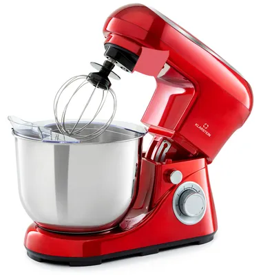Produktbild von Klarstein Knetmaschine Küchenmaschine zum Backen, 1300W Teigmaschine Klein, 6 Stufen, Schneebesen Rühr- & Knethaken, 5L Schüssel, Planetenrührwerk, Rührmaschine mit Mixer, Küchenmaschinen für Brotteig