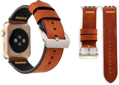 Immagine prodotto di Cinturino in vera pelle per Apple Watch Series 1 / 2 / 3 42 mm Caffè
