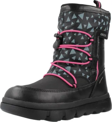 Produktbild von Geox J WILLABOOM Girl B A Ankle Boot, Black/Fuchsia, 30 EU